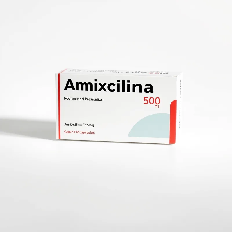 Amoxicilina 500 mg, caja c/12 cápsulas