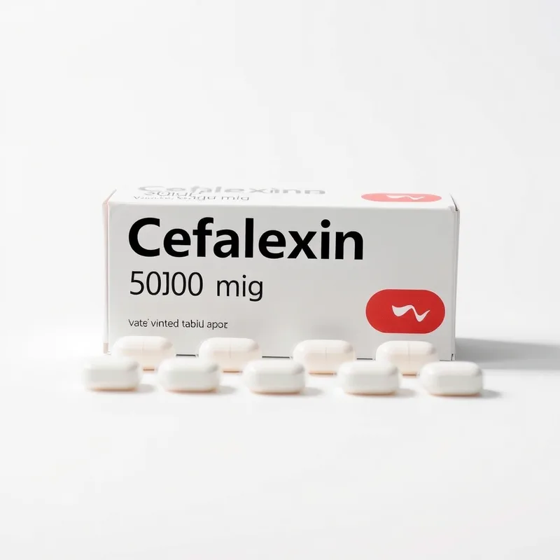 Cefalexina 500 mg, caja c/12 cápsulas