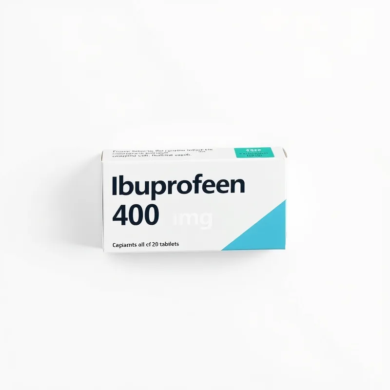 Ibuprofeno 400 mg, caja c/20 tabletas