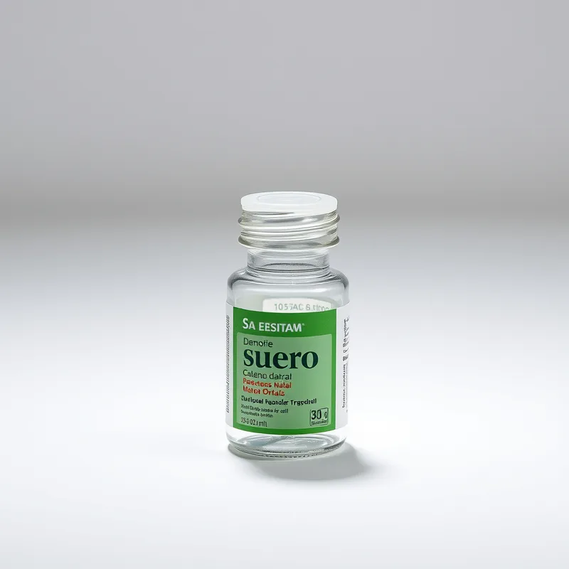 Suero oral, sobre individual